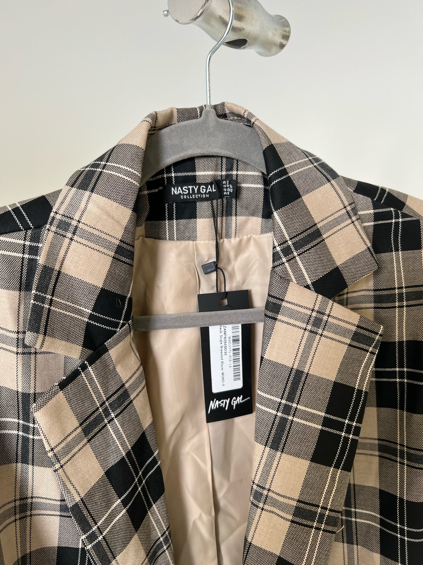 Nasty Gal Check Blazer