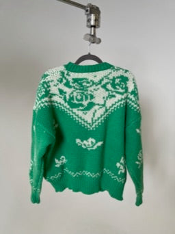 Grey bandit Emerald Vintage Rose Sweater