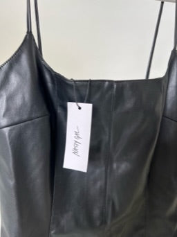 Nasty Gal Faux Leather Strappy Mini Dress