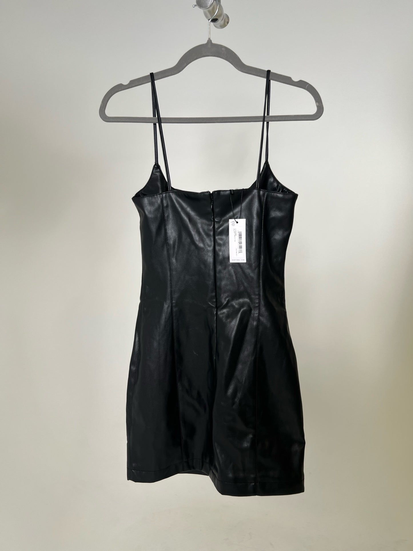 Nasty Gal Faux Leather Strappy Mini Dress