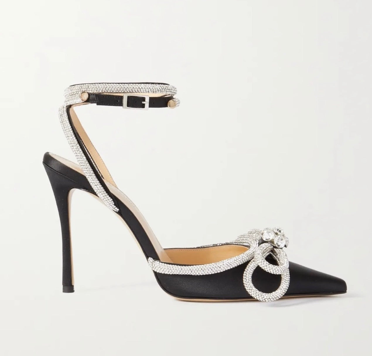 Mach & Mach Double Bow Crystal Sandals