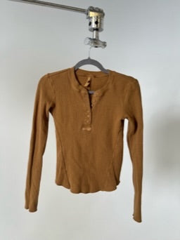Skims Waffle Knit Henley Longsleeve