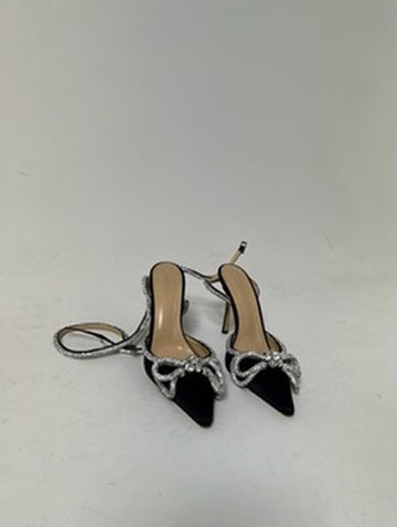Mach & Mach Double Bow Crystal Sandals