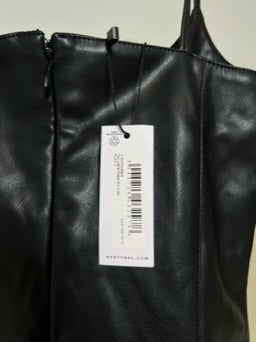 Nasty Gal Faux Leather Strappy Mini Dress