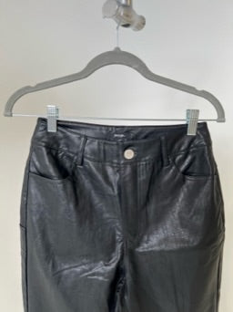 Nasty Gal Faux Leather Star Bum Flare Pants