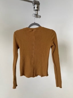 Skims Waffle Knit Henley Longsleeve