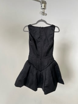 Club L London Bramble Satin Square-Neck Puffball Mini Dress