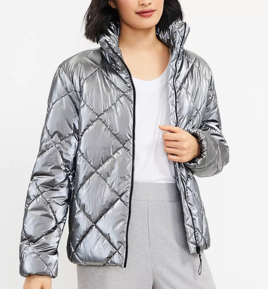 Lou and Grey Shimmer Quilted Puffer Jacket