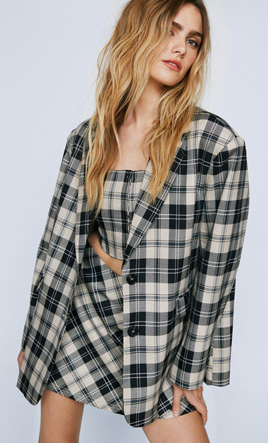 Nasty Gal Check Blazer