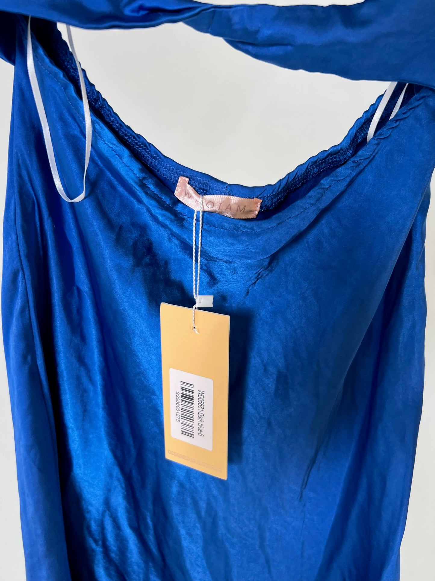 Who I Am Royal Blue Satin Dress